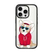 iPhone 16 Pro Impact Case MagSafe Compatible Hipster Corgi