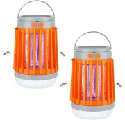 Solar Bug Zapper Light Bulb 3 in 1 Mosquitoes Killer USB Rechargeable Camping Light Flashlight IPX6 Waterproof Portable