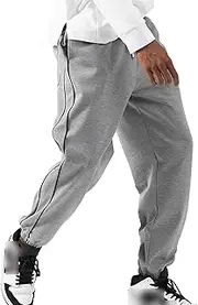 [Generic] Mens Side Stripe Track Pants Joggers Drawstring Athletic Pants Jogging Tapered Leg Gym Workout Long Running Sweatpants