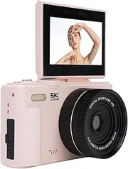 Sxhlseller 5K Digital Camera for Photography, WiFi 75MP Vlogging Camera with 3" 180° Flip Screen, 18X Digital Zoom Point and Shoot Cameras with 32GB Card for Beginner