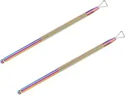Baluue Metal Cuticle Pusher Tool Nail Art Kit Gel Polish Remover Ergonomic Handle for Home Use
