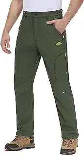 [MAGCOMSEN] Men's Winter Pants Snow Pants Fleece Lined Water Resistant 4 Zip Pockets Skiing Pants
