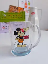 在飛比找Yahoo!奇摩拍賣優惠-日本中古 東京迪士尼復古 米奇卡通玻璃馬克杯