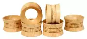 Table Decoration 6 Napkin Rings  Egg Cup Bxhxt 4, 5x2, 5x4, 5cm New Breakfast