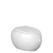 Fienza Gloss White Wall Hung Toilet Suite, Pan + Seat + R&T In-Wall Cistern 7577