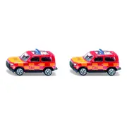 2x Siku Land Rover Defender Fire Diecast Vehicle Kids/Children 78mm Play Toy 3y+