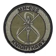 HSC-9 MH-60S KNIGHTHAWK OD GREEN / BLACK SHOULDER PATCH
