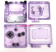 Gametown New Full Housing Shell Pack Case Cover with Buttons Screwdriver for GBA SP Gameboy Advance SP Transparent Clear Purple