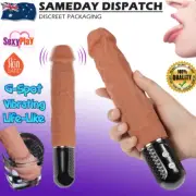 Realistic Dildo Vibrator Silicone Dong GSpot Clitoris Stimulator Women Sex Toy