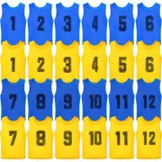 24 Pack Nylon Mesh Scrimmage Team Practice Vests Pinnies Jerseys Train Vest f...