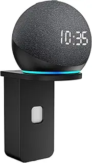 [HomeMount] Ultimate 3-in-1 Wall Mount for Echo Dot/Pop & Google Nest Mini - Space-Saving Solution with No-Drill Installation, Adjustable Support & Cable Management