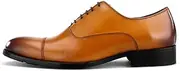 [Generic] Oxford for Men Formal Shoes Lace Up Genuine Leather Solid Colors Cap Toe Business Europe and America Shallow Mouth Pointed