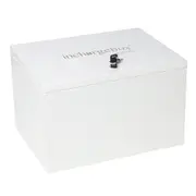 Unicorn White inchargebox Grande with Keys Sample Sale. Lockable Tech Charging Unit.