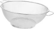 KICHOUSE Effortless Cleaning Deep Frying Oil Filter Fine Mesh Strainer Basket Dual Handles 18cm Diameter