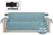 Couch Cover Water Repellent Sofa Protector Cover Furniture Cover Pet Friendly, Multi Size 1/2/3/4 Seater and Recliner , Reversible Smoke Blue/Beige