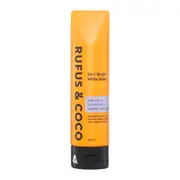 Rufus & Coco 2 in 1 Bright White Wash Shampoo & Conditioner (200ml bottle) | For Dogs/Cats