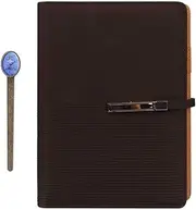 Notebook, Refillable Writing Pads with Pen Holder and Card Holder Spiral Travel Journal Memo Pad 100 Sheets Sketch Notepad for Office and School Coffee