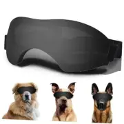 Dog Sunglasses, Dog Goggles with Adjustable Strap UV Large Smooth style-Black