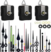 3 Pieces Silent Clock Mechanism Replacement Kit Battery Operated Clock Movement