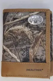 ZEP-PRO Mississippi State Realtree Max-5 Camo Trifold Wallet TIN GIFT BOX
