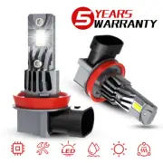 2x H8 LED HID Xenon Light Bulbs Angel Eyes Halo Ring 6000K For BMW E92 80W White