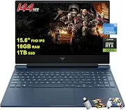 [HP] Victus 15 Gaming Laptop 15.6” FHD IPS Anti-Glare 144Hz Intel 8-core i5-12450H (Beat i7-11800H) 16GB RAM 1TB SSD GeForce RTX 3050 Backlit B&O Fast Charging Win11 w/ICP Accessory