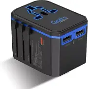 Ceptics Universal Travel Plug Adapter-Type I C G A - EU Euro US UK 110V 220V A/C