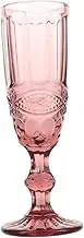 SOLUSTRE Retro Patterned Glass Cups Vintage Stemmed Wine Glasses for Home Event Decor Sturdy Material