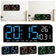 LED Digital Desk Wall Alarm Clock Time Temperature Calendar DST/Night Mode Clock