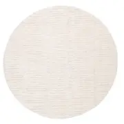 Loopsie Ribera Ivory Textured Round Rug