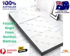 Giselle Bedding Folding Foam Portable Bamboo and Fabric Single Mattress Thick