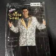 Bling C-note Coat Fun World Costume 100 Dollar Bill Coat One Size Up To 50T New