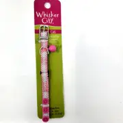 Whisker City Cat Fashion Specialty Collar With Bell Pink 3/8-10"