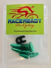 6 Bike Presta Alloy Valve Caps.. & Presta Adapter & Valve Core Tool ..MTB..Green