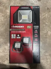 Husky Rechargeable LED Work Lights 2-Pack 1500 Lumens