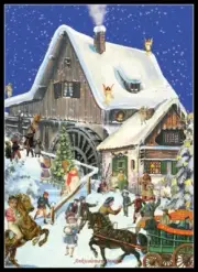 Charts Needlework DIY - Counted Cross Stitch Patterns - Christmas At the Mill