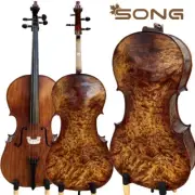 Rare curly Maple Wood Full size Cello. hand Carved,Good Sound, Master sound