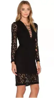 Bardot Jenner Lace Up Dress 14 Brand New W/tags LAST ONE!!