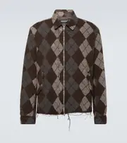 [Undercover] Undercover Argyle wool-blend blouson jacket AU 87 brown