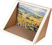 Stgfyxgs 3D Frame Cat Scratching Board Vintage Oil Painting Cat House Hutch Caves Retro Cat Furniture Vertical Cat House, Sunflower