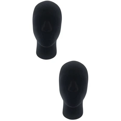 2 Pcs Foam Mannequin Head Model Manikins for Hats Male Dummy Wigs