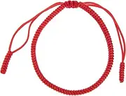 [USHOBE] Red String Bracelet Chinese Lucky Red String Bracelet 2023 New Year Bracelet Handmade Cord Rope Bracelet Adjustable Wave Braided Rope Bracelet