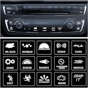 Car Sticker and Decals, Novelty Sticker for Car or Truck Unused Buttons, Funny Automotive Label Dash Button Switch Control Sticker, Vehicle Interior Decor Accessories