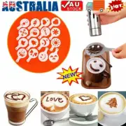 Set of 16 Shapes Mold Latte Coffee Decorating Stencil Cappuccino Art Barista FZ