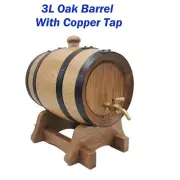 Free Postage 3L Oak/Timber/Wooden/Wine Barrel W/H Brass Tap for aging Mooshine