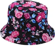 [COSMEVIVI] Kids Outdoor Wide Brim Sun Hat Kids Fisherman Hat Breathable Bucket Hat Seaside Sun-Shading for Girls Boys Black