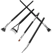 Ipetboom Scalloped Lash Brush Fan Mascara Brush Eyelash Set for Lash Extension Makeup
