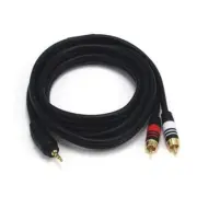 Monoprice A/V Cable, 3.5mm(M)/2 RCA(M),6ft 5598 Monoprice 5598 844660055983
