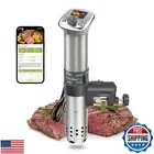KitchenBoss Sous Vide Cooker Machine: Ultra-Quiet Built-in TFT Recipes IPX7 W