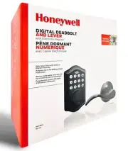 Honeywell Digital Deadbolt And Passage Lever Door Lock Matte Black - NEW